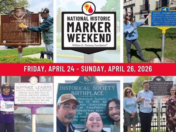National Historic Marker Weekend is April 24-26th